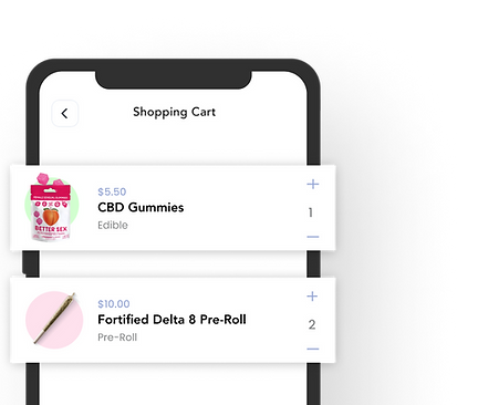 Mockup of CannaGo ios App